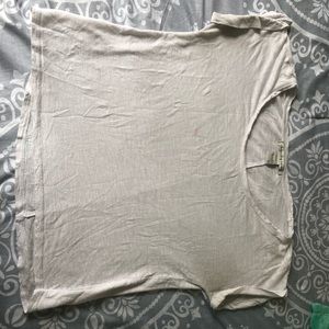 Large Semi-Cropped Semi-Transparent White T-Shirt